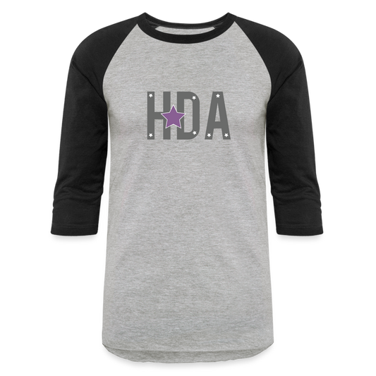 Unisex Baseball T-Shirt - heather gray/black
